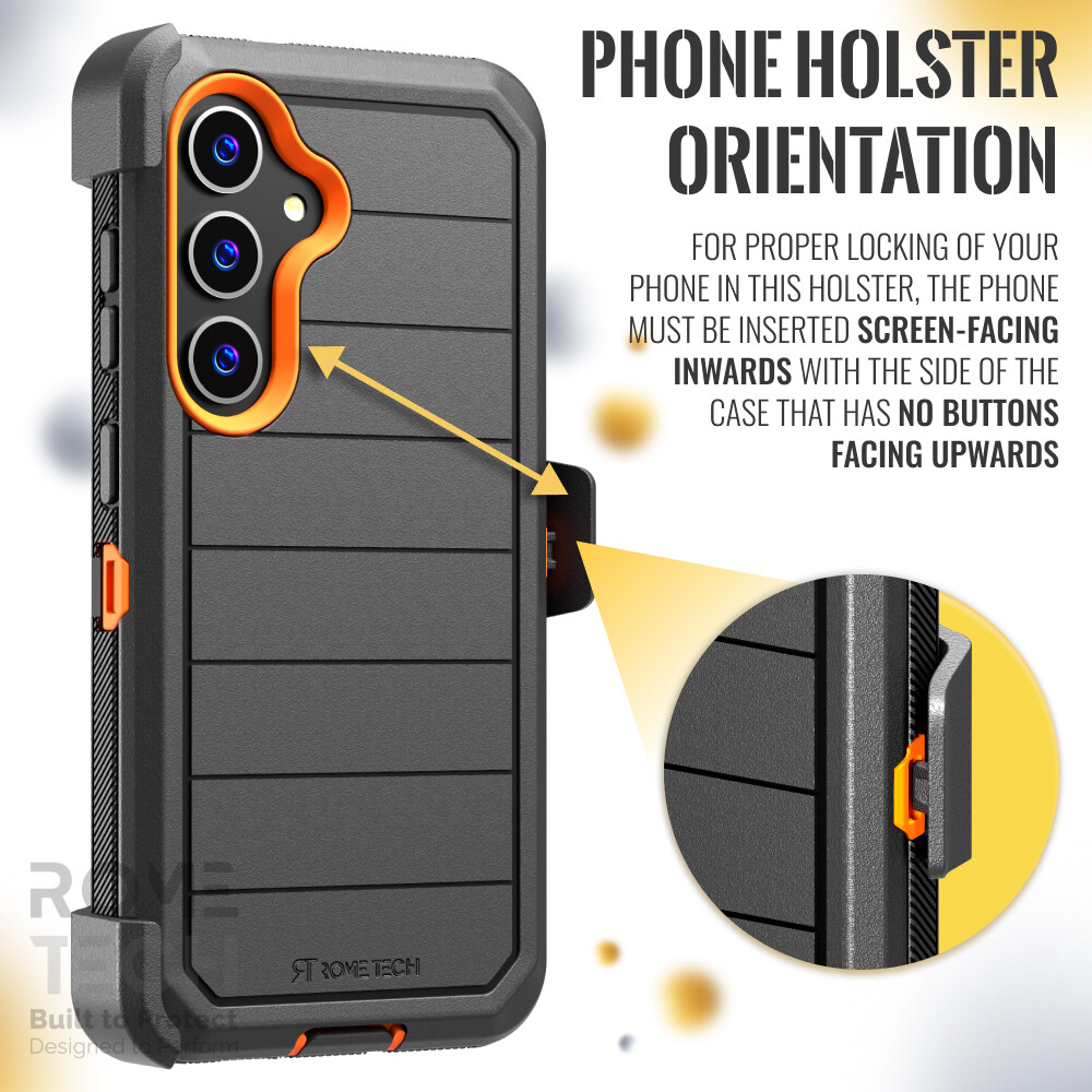Rome Tech Case For Samsung Galaxy S24 Ultra S24+ & S24 Shockproof fits Defender