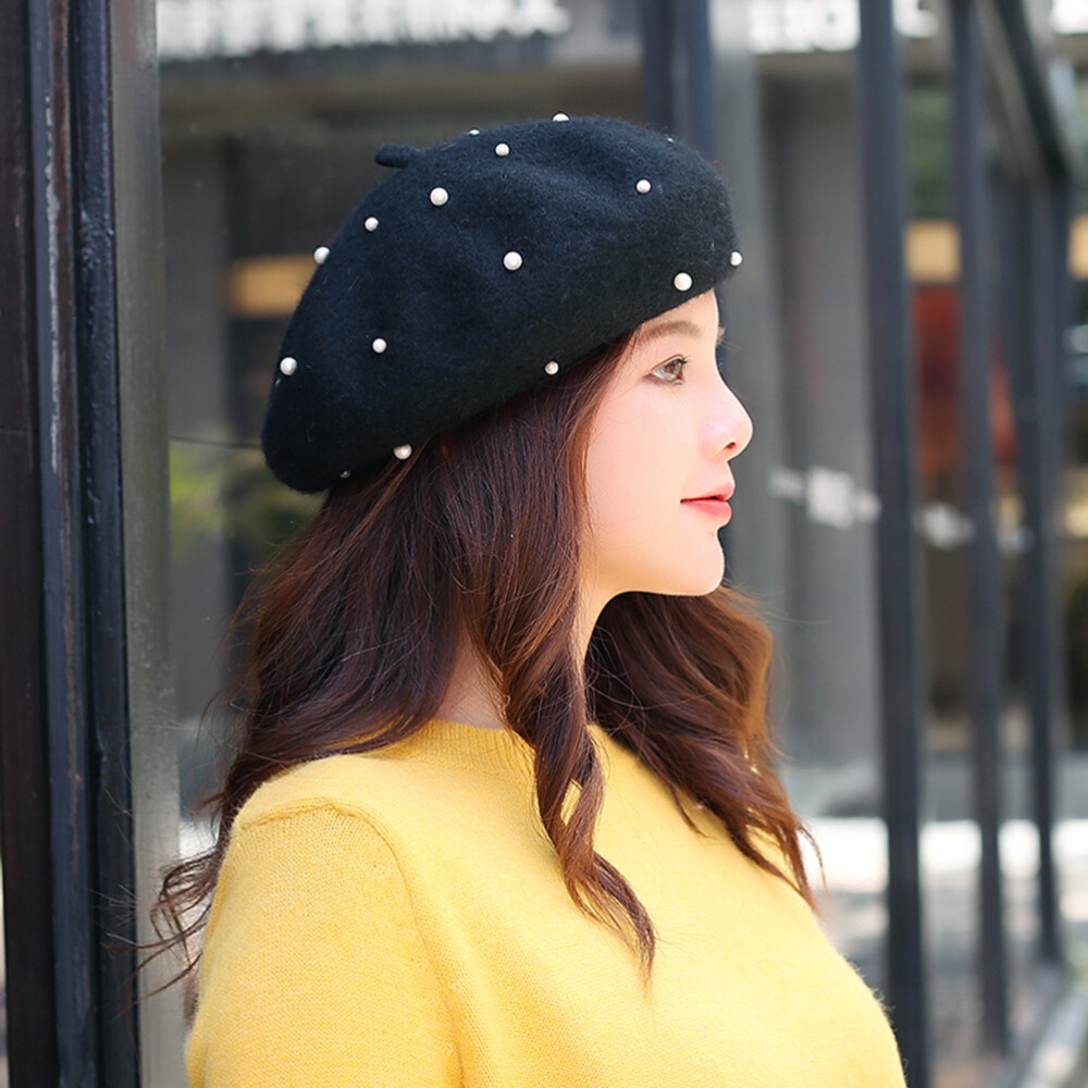 帽子 Popcorn Beret color 4-6y Vintage Crochet Beret Pattern, Popcorn Stitch