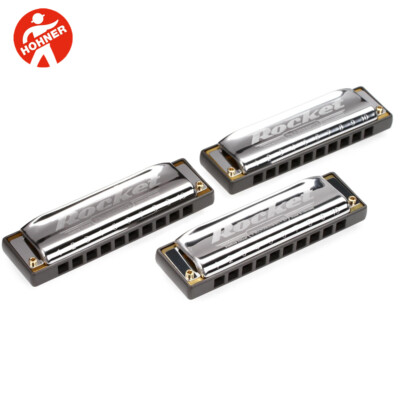 3-PACK Hohner M2013XP Rocket Pro Pack Keys of C, G and A Diatonic Harmonica 