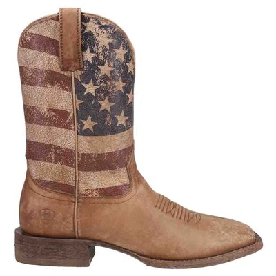 Мужские коричневые ботинки Ariat Circuit Proud Patriotic Square Toe 10031513