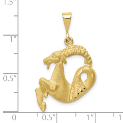 Pre-owned Skyjewelers Real 10kt Yellow Gold Capricorn Zodiac Charm