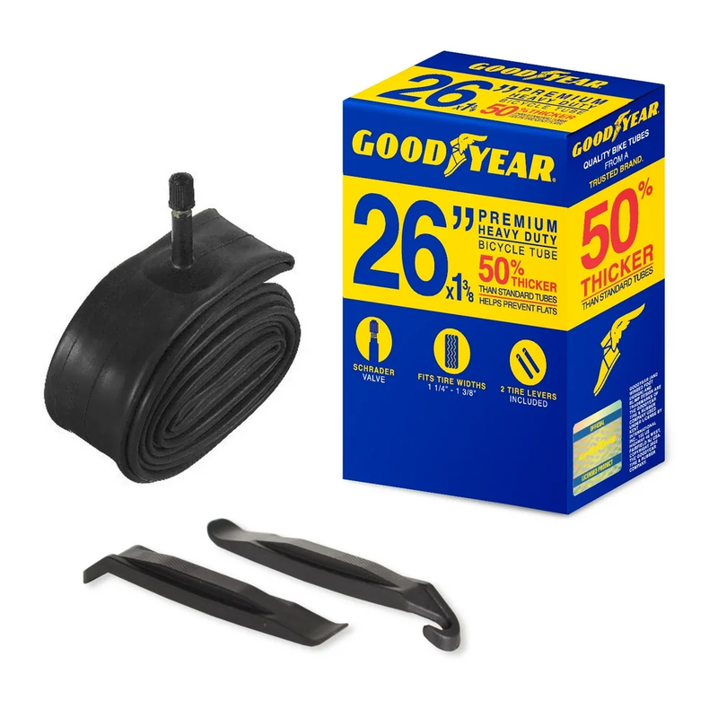 Tires 26 In. X 1 3/8 Heavy Duty Bike Tube, Black
