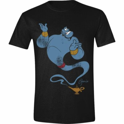 OFFICIAL DISNEY - ALADDIN CLASSIC GENIE BLACK T-SHIRT (NEW)