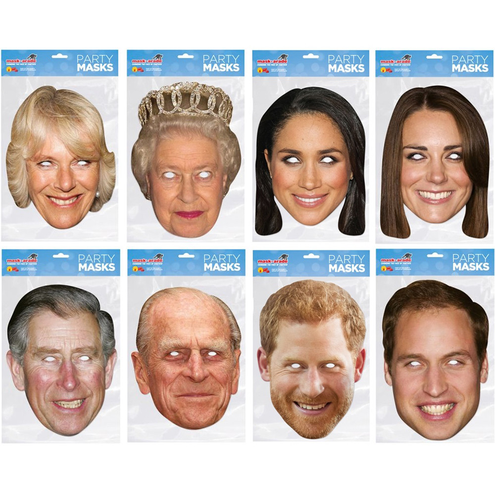 20 Stück Royal Family Gesichtsmasken – King’s Coronation Partyzubehör Für Mottopartys