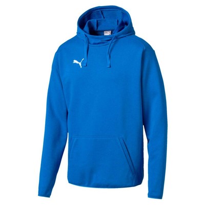 Puma Liga Casuals Logo Pullover Hoodie Mens Blue Casual Athletic Outerwear 65530