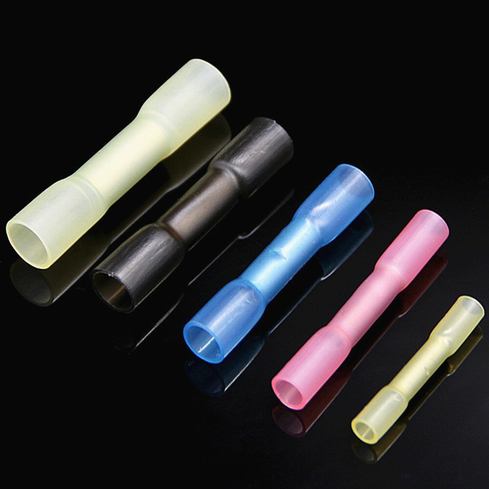 100Pcs Heat Shrink Wire Connector Butt Electrical Crimp Splice Terminals Kit Set eBay