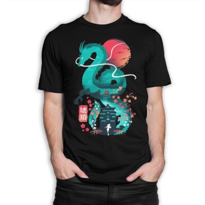 Spirited Away Original Art T-Shirt, Hayao Miyazaki Studio Ghibli Gift For Men