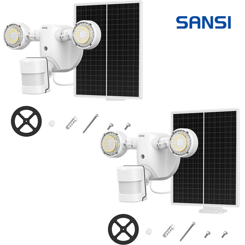 2-Pack LED Solar Light Motion Sensor 3 Mode Flood Lamp Outdoor Wall Garden SANSI