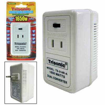 Foreign Travel Converter 50W/1650W Watt Dual Power Adapter 240/220V To 120/110V