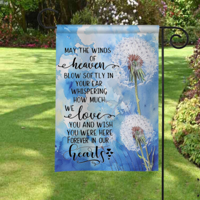 Memorial Flag, Remembrance Flag, May The Winds Of Heaven Memorial Garden Flag