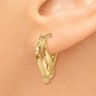 Pre-owned Skyjewelers Real 14kt Yellow Gold Twisted Hoop Earrings
