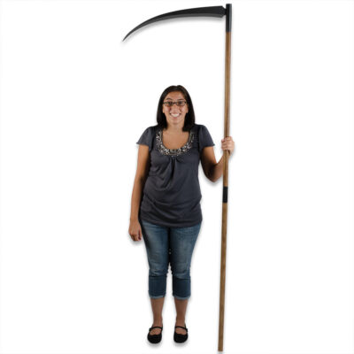 Grim Reaper Sickle | 24'' Black Forged Curved Blade | 79'' Overall Length