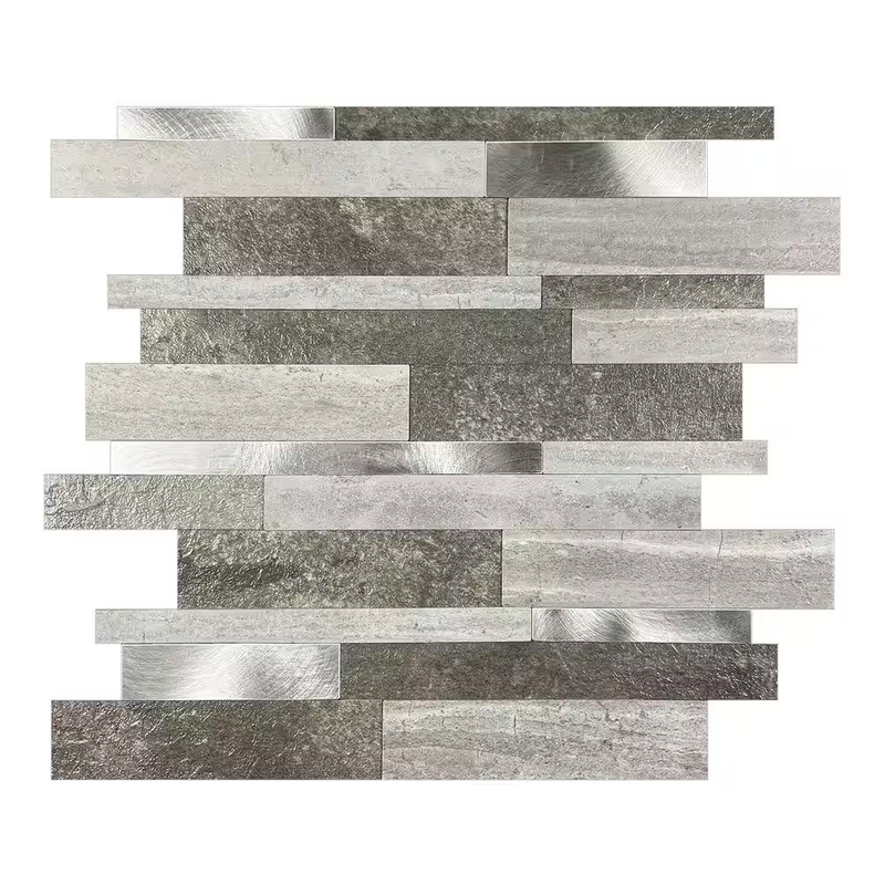 Peel and Stick Backsplash Murella Luxury Metal Wall Tiles Kitchen Vinyl Stone