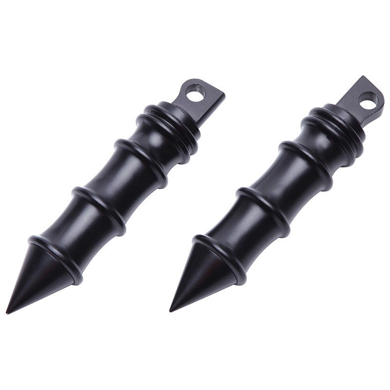 Pair Highway Foot Pegs Pedals Black/Chrome For Harley Electra Glide Street Glide