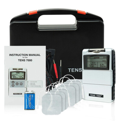 NEW TENS 7000 Digital Back Pain Relief System Unit OTC - 4 Extra Pads Included
