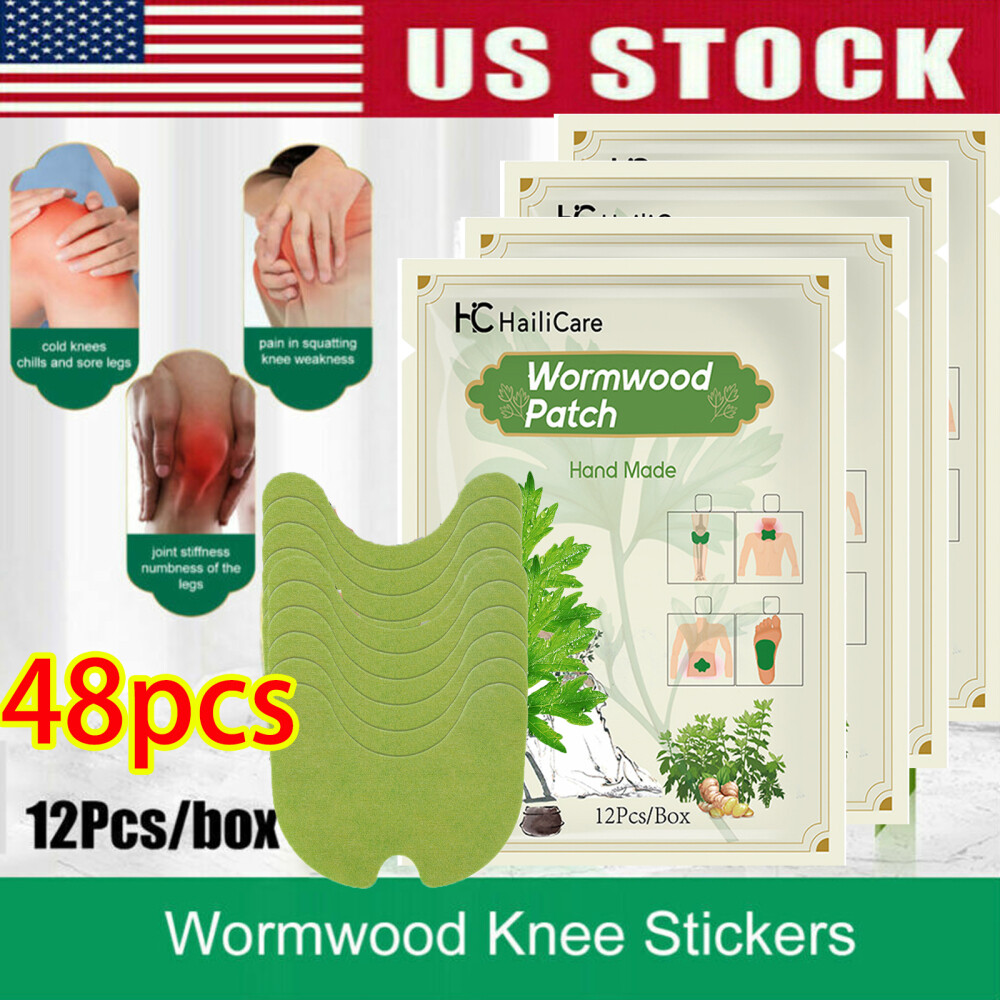 48pcs Knee Pain Relief Patches Wormwood Knee Patch Neck/Back Pain Relief Patches