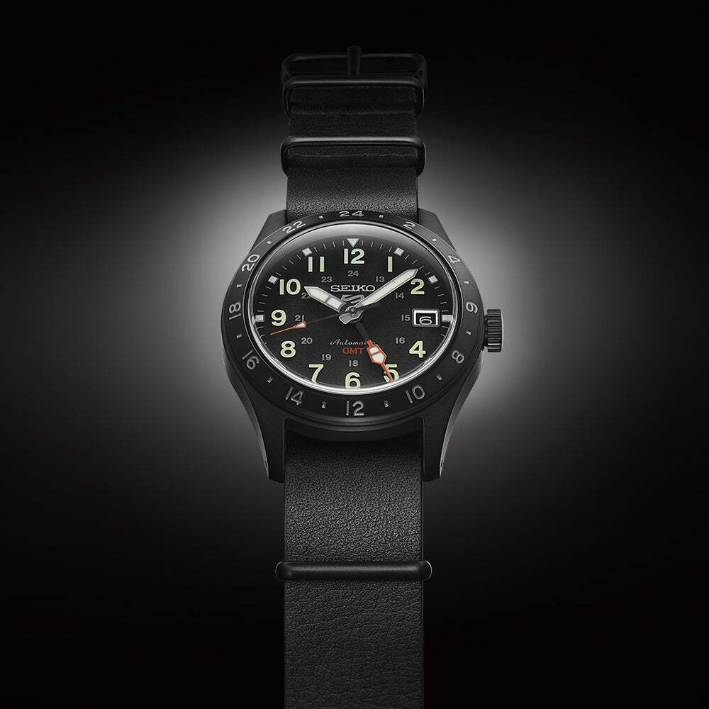 Pre-owned Seiko Psl  5 Sports Sbsc013 Field Sports Gmt Mechanical Automatic Watch 39.4mm