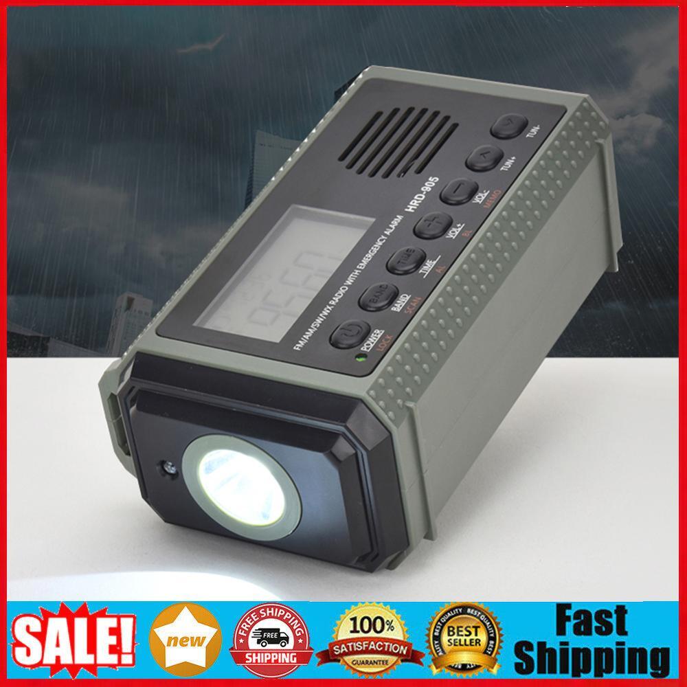 Solar Hand Crank Emergency Radio 4 Ways Powered 10000MAh Power Bank for Survival