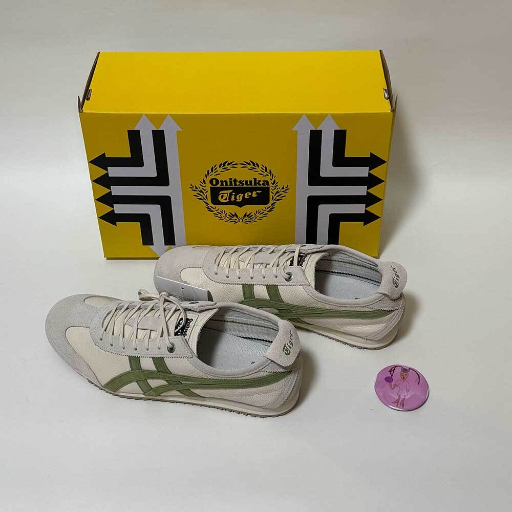 Pre-owned Onitsuka Tiger Mexico 66 Sd Sneaker Unisex 1183c015.201 Birch/green Vintage