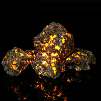 99% Lots ''Raw'' ''Polished'' Tumbled Yooperlite Flame Fire Stone Crystal Glowing