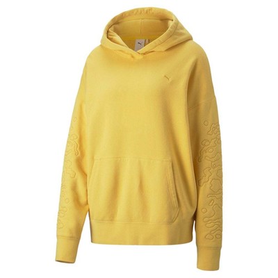 

Puma Inland Pullover Hoodie Женская желтая повседневная верхняя одежда 53581640, Желтый