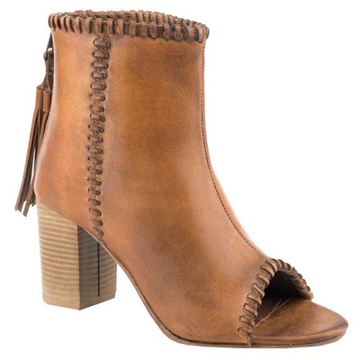 

Roper Betsy Leather Open Toe Shootie Pumps Womens Brown Dress Casual 09-021-0946, Коричневый, Roper Betsy Leather Open Toe Shootie Pumps