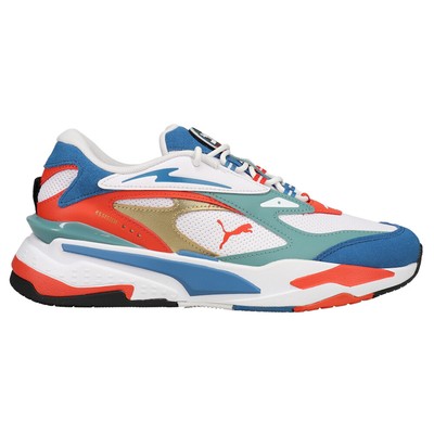 Puma RsFast Go For Lace Up  Mens Blue, Orange, White Sneakers Casual Shoes 38579