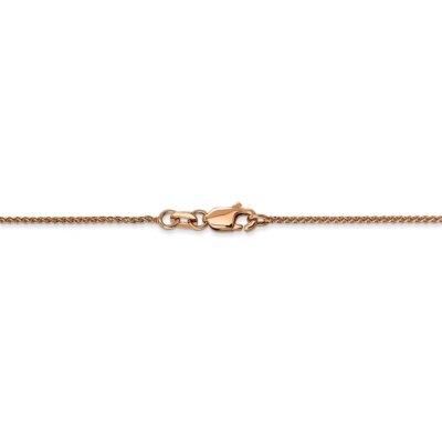 Pre-owned Superdealsforeverything Real 14kt Rose Gold 1.0mm Spiga Chain; 20 Inch; Lobster Clasp In Pink