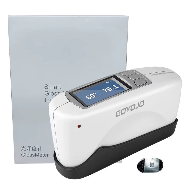 Portable Gloss Meter with Calibration Board, 0.2GU High Accuracy Glossmeters for