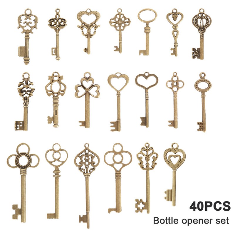 40X Wedding Favour Key Bottle Opener Skeleton Birthday Xmas Party Rustic Decor€