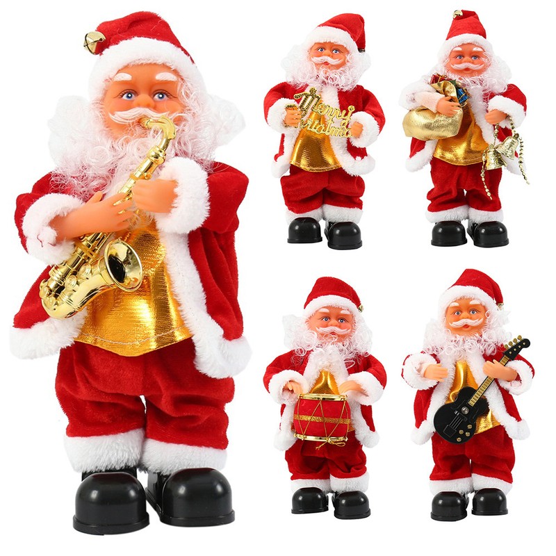 Electric Musical Singing Dancing Santa Claus Doll Animated Father