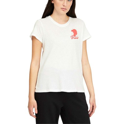 

Puma Women Are Power Graphic Crew Neck Short Sleeve TShirt Womens White Casual T, Белый