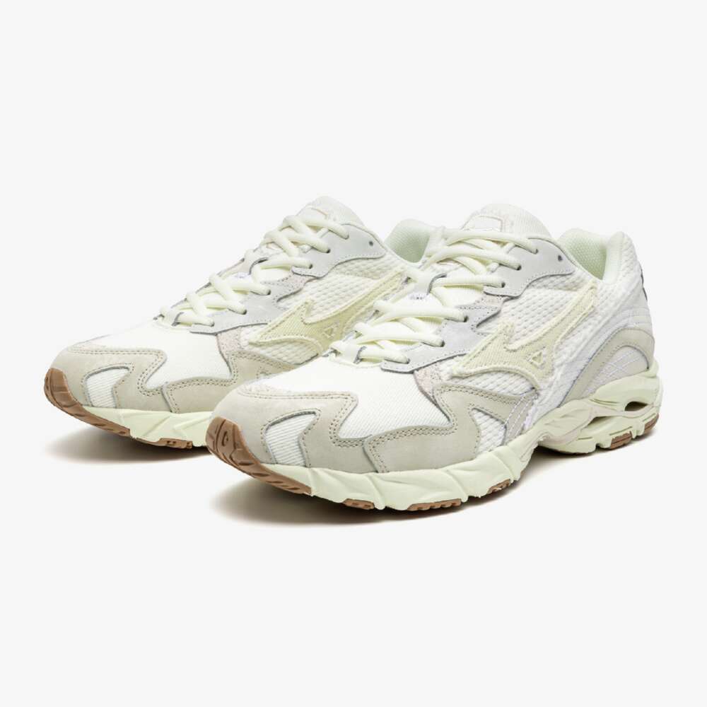 Pre-owned Mizuno Wave Rider 10 Sashiko Off White Width 2e D1ga246301 Men's Size