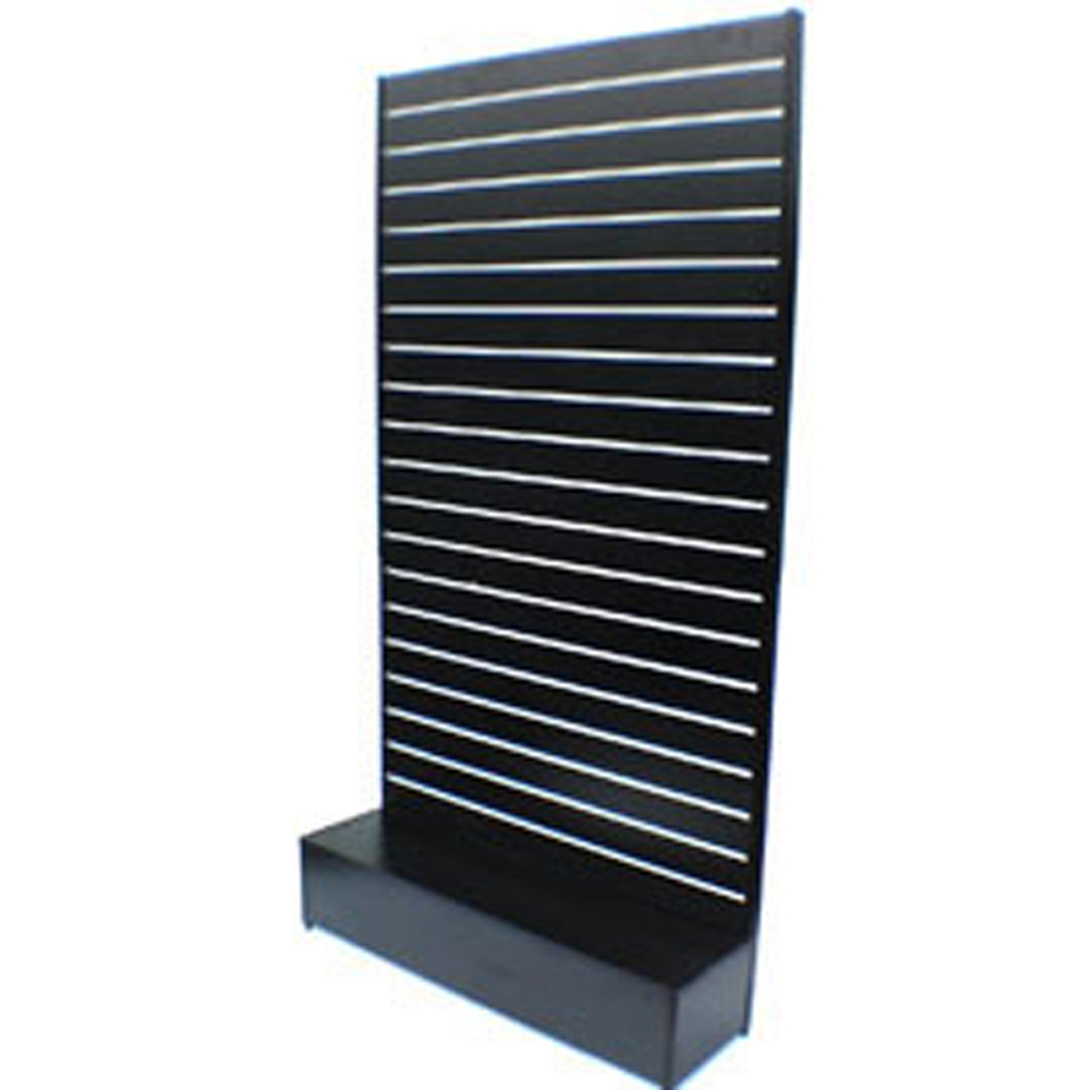 Freestanding Slatwall Unit in Black Ideal for Retail Shop Display Slat