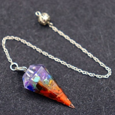 7 Chakra Orgonite Reiki Pendulum Pendant Fashion Jewelry Natural Stone Amulet