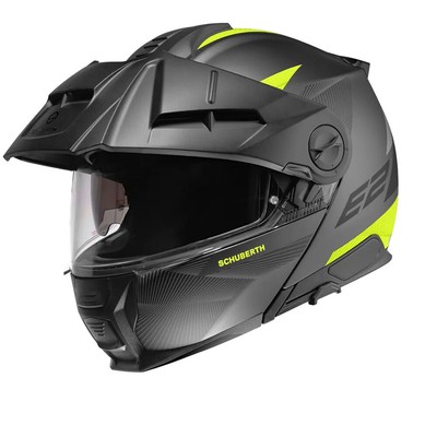 Schuberth E2 Defender Black Yellow Modular Helmet - New! Fast Shipping!