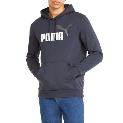 

Puma Ess+ 2 Col Logo Пуловер с капюшоном Мужская размер  Повседневная верхняя одежда 846849-43, Синий