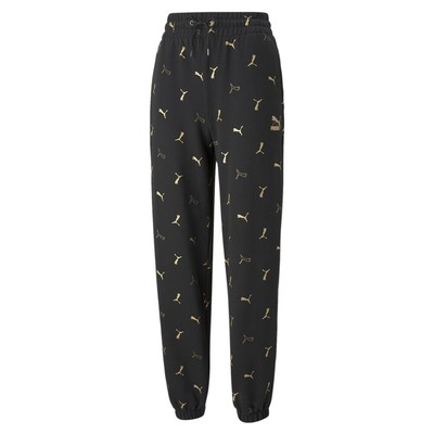 Женские черные повседневные спортивные брюки Puma Classics Graphics Aop Joggers 53164051
