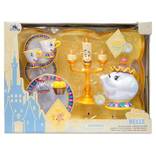 DISNEY  BEAUTY AND THE BEAST "BE OUR GUEST" SINGING TEA CART