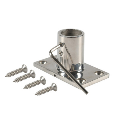 Boat Hand Rail Fitting 90 Degree 7/8 inch Rectangular Base-Marine 316 Stainless