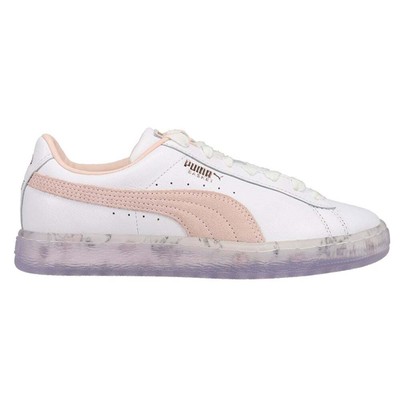 

Женские белые кроссовки Puma Basket In Bloom с цветочным принтом на шнуровке Повседневная обувь 380117-0, Белый, Puma Basket In Bloom Floral Lace Up