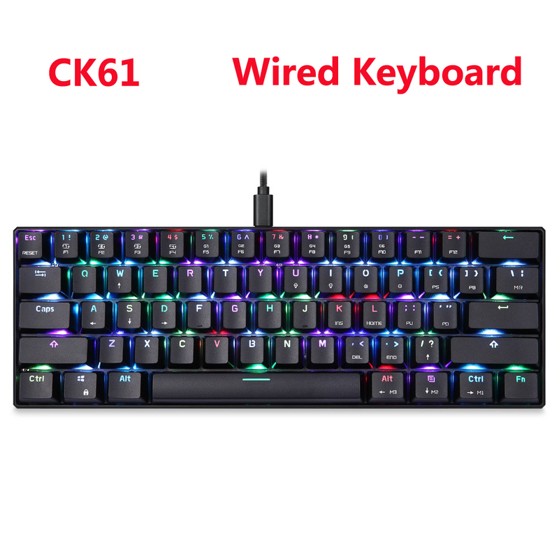 MOTOSPEED CK61 Gaming Mechanical Keyboard RGB Keyboard with Blue Red Switch