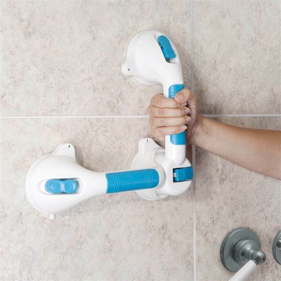 Dual Grip Suction Grab Bar in White [ID 3487032]