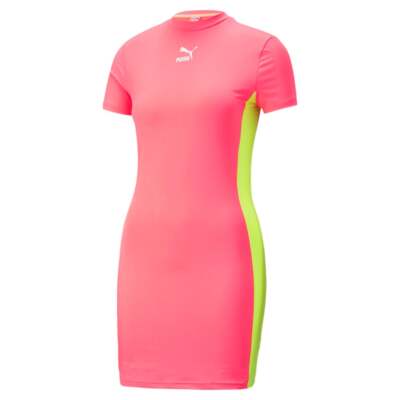 

Женское розовое повседневное платье Puma Summer Squeeze с коротким рукавом 53784734, Розовый