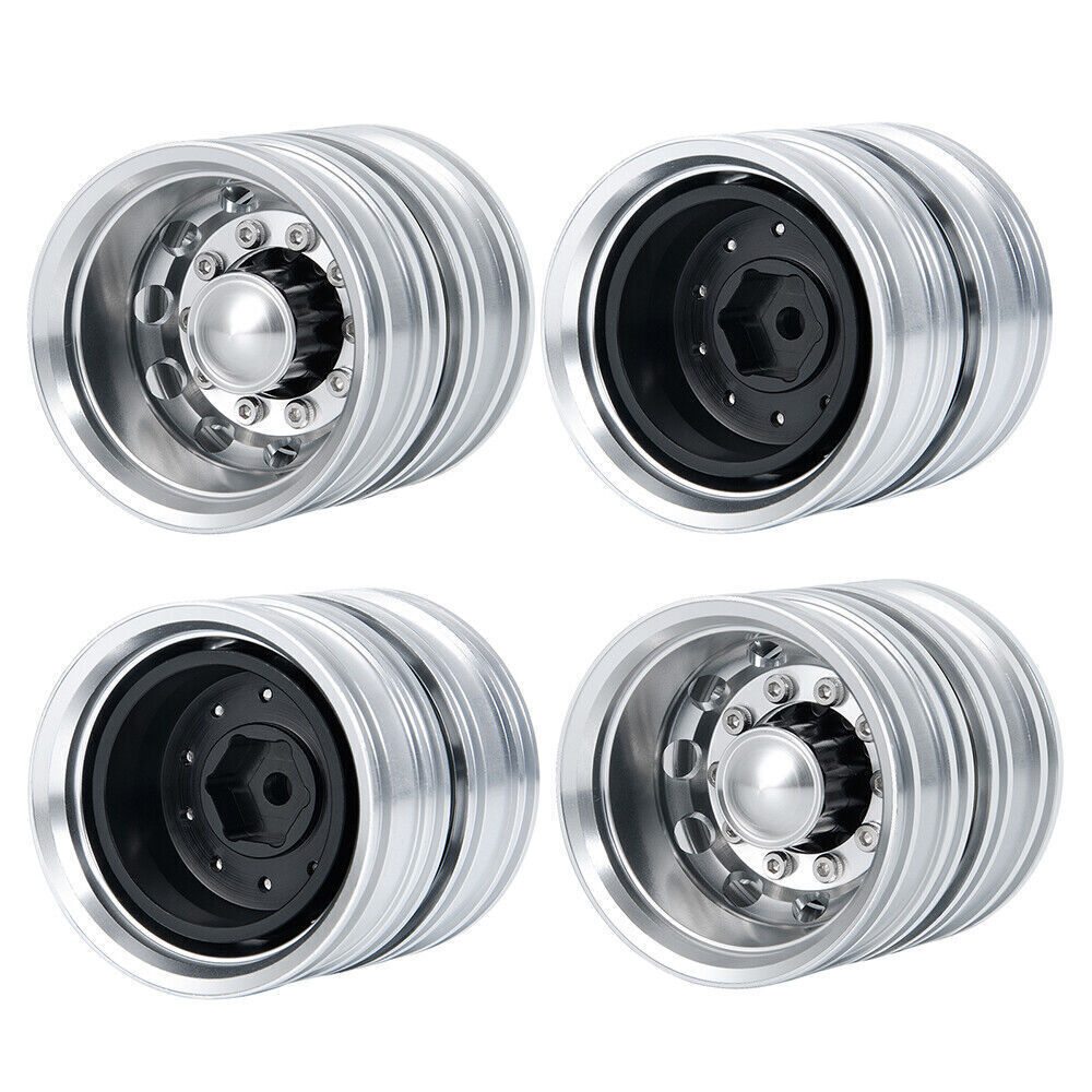 Alloy Rear Wheel Rim Hub 10 Spoke HEX Type for RC Car 1:14 Tamiya Tractor Truck