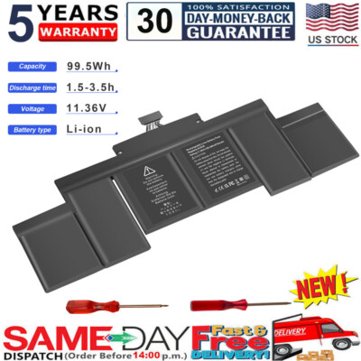 Replacement A1618 Battery for Apple MacBook Pro 15  Retina A1398 Mid 2015 99.5Wh