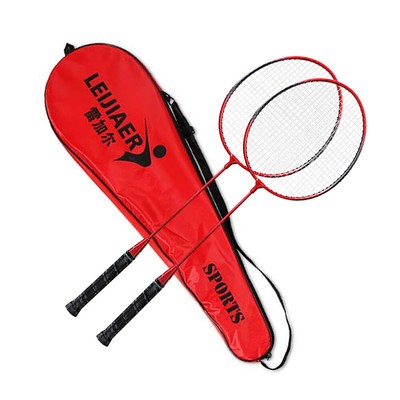 REGAIL Badmintonschläger Federballschläger mit Tasche Freizeit Schule Spiel N0M7
