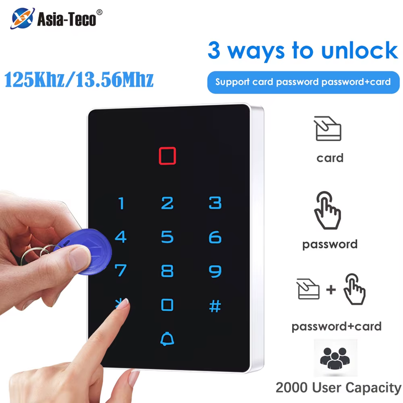 125Khz 13.56Mhz Rfid Card Smart Lock Door Access Control System Standalone RFID