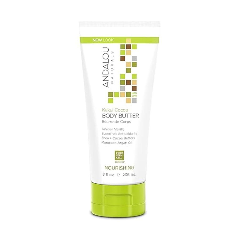 Andalou Naturals Kukui Cocoa Nourishing Body Butter, 8 Ounce