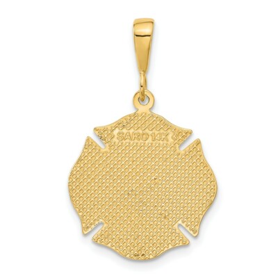 Pre-owned Skyjewelers Real 14kt Yellow Gold Fire Rescue Pendant